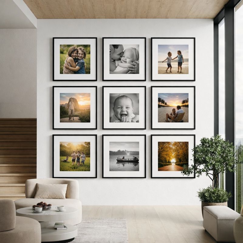 Kit 9 Quadros COM SUAS FOTOS JÁ IMPRESSAS